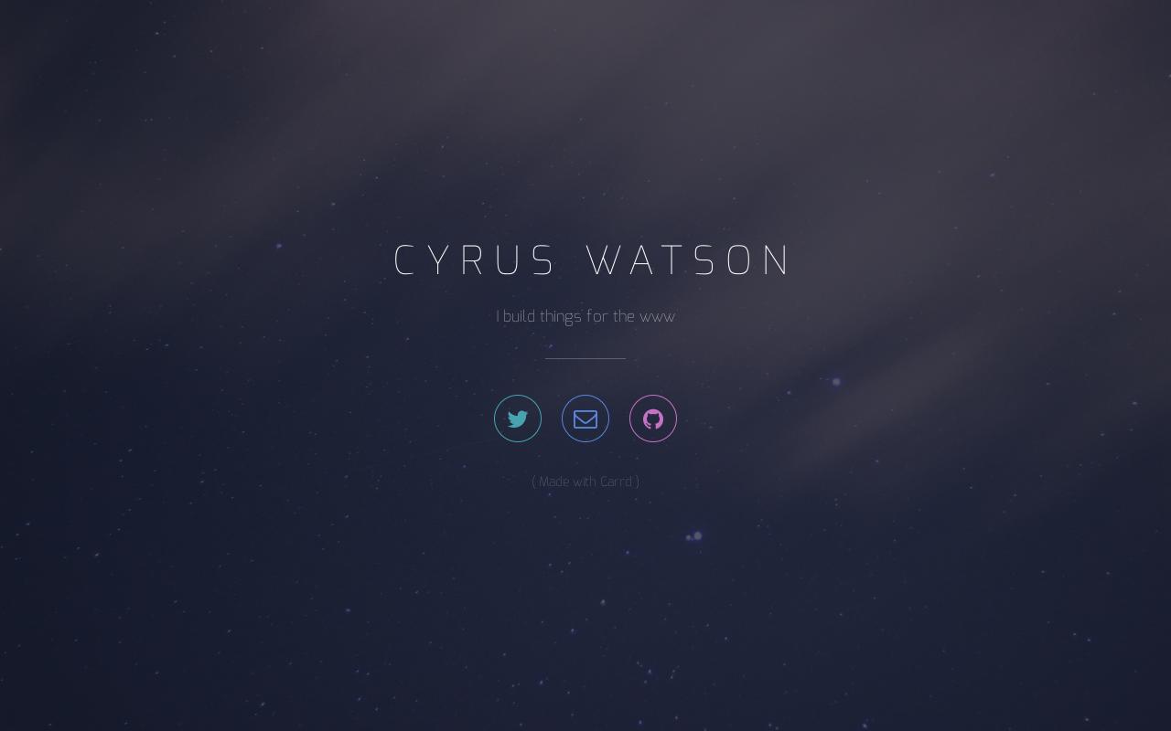 Carrd profile picture for @cyrus